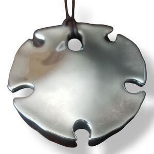 RLM (Robert Lee Morris) Sterling Silver Modernist Sand Dollar Pendant